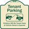 Signmission Designer Series-Tenant Parking Violators Towed Away With Graphic, 18" x 18", TG-1818-9880 A-DES-TG-1818-9880 - alternate 1